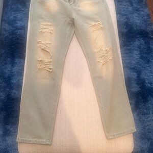 Distressed Light Blue men's Jeans